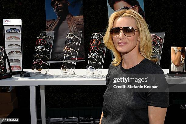 Actress Angela Featherstone attends The Byron & Tracey Lounge held at Byron & Tracey Salon on May 28, 2009 in Beverly Hills, California.