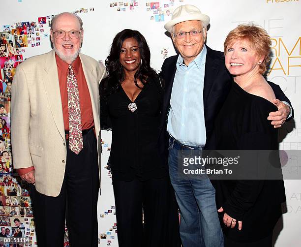 Ned Mortimer , Bernadette Stanis, Norman Lear and Bonnie Franklin attend The Norman Lear Collection DVD Launch Party at The Paley Center for Media on...