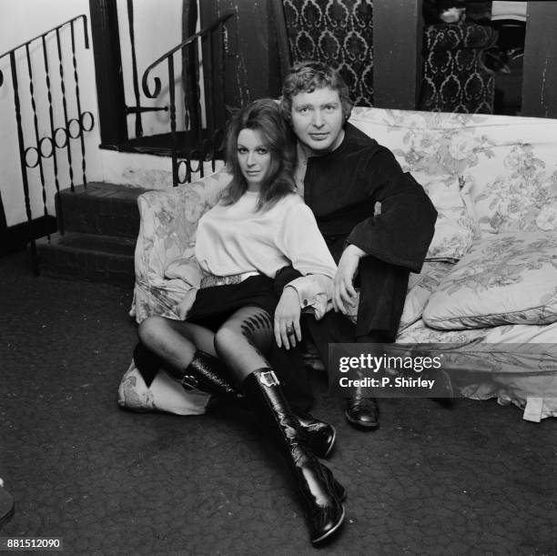British actors Darren Nesbitt and Anne Aubrey, UK, 2nd January 1971.