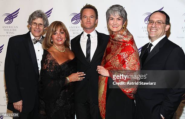 Theodore S. Chapin, Charlotte St. Martin, Neil Patrick Harris, Nina Lannan and Howard Sherman attend the American Theatre Wing's 2009 Spring Gala at...
