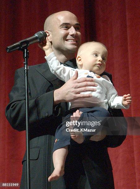 Andre Agassi and son Jaden Gil