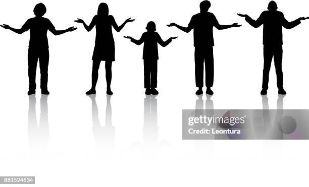 people shrugging - shrugging stock illustrations