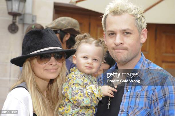 Nicole Richie, Harlow Winter Kate Madden and husband Joel Madden attend The 3rd Annual Kidstock Music and Arts Festival at Greystone Mansion on May...