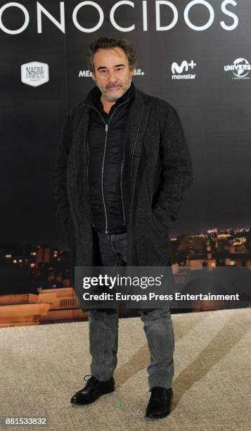 Eduard Fernandez attends the 'Perfectos desconocidos' photocall at Hesperia hotel on November 28, 2017 in Madrid, Spain.