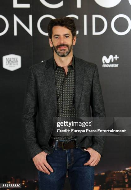 Eduardo Noriega attends the 'Perfectos desconocidos' photocall at Hesperia hotel on November 28, 2017 in Madrid, Spain.