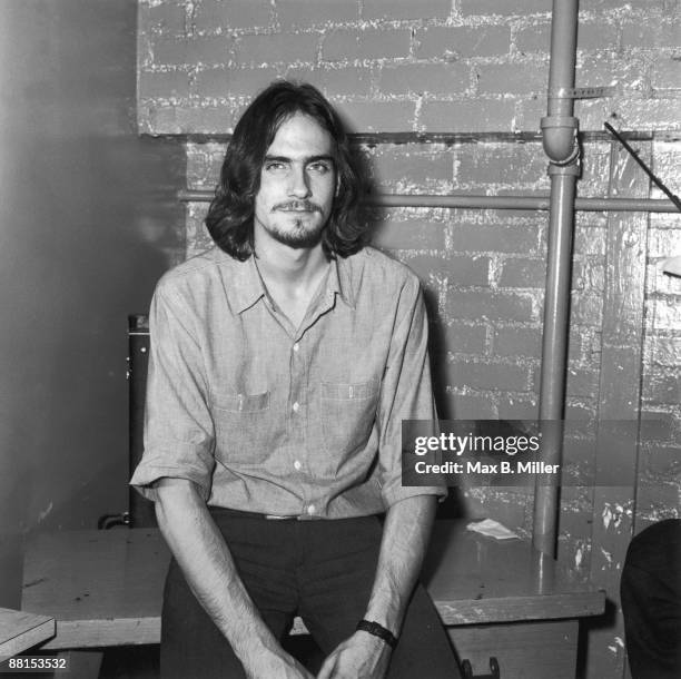 American singer-songwriter James Taylor backstage at The Troubadour nightclub in West Hollywood, California, 1970.