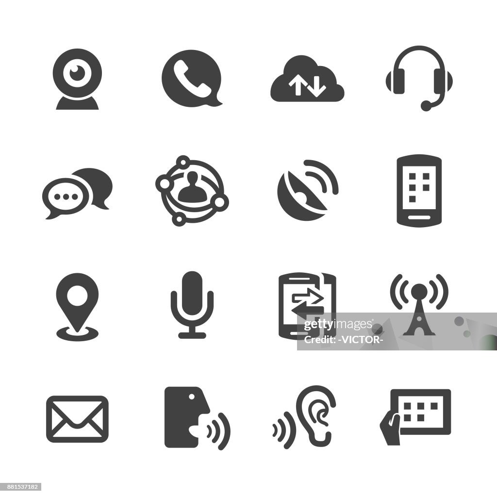 Kommunikation Technologie Icons - Acme-Serie