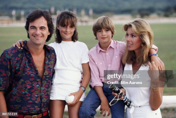 Brando Crespi and daughter Chloe, with his sister Pilar Crespi Echavarria and her son Sebastian, at Monte Argentario Polo Club, Porto Ercole,...