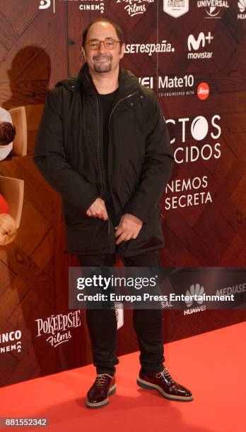 Jordi Sanchez attends the 'Perfectos desconocidos' premiere at Capitol cinema on November 28, 2017 in Madrid, Spain.