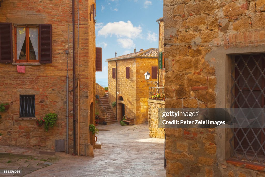 Old italian town, Monticchiello in Tuscany, Italy