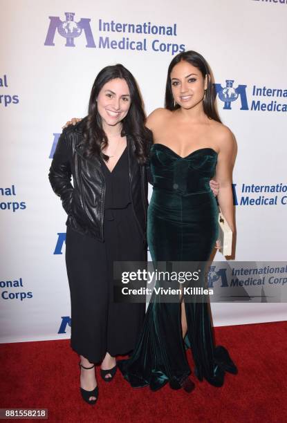 Carolyn Moneta and Inanna Sarkis attend the International Medical Corps Annual Awards Celebration on November 28, 2017 in Los Angeles, California.