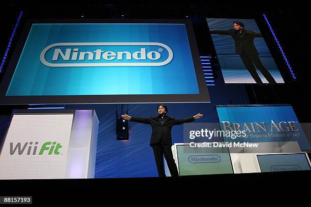 Nintendo President Satoru Iwata Holds Press Conference Photos and Premium High Res Pictures Images