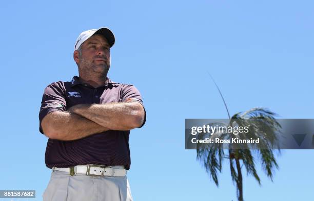 Hennie Otto of South Africa poses for a portrait during a practice round prior to the AfrAsia Bank Mauritius Open at Heritage Golf Club on November...