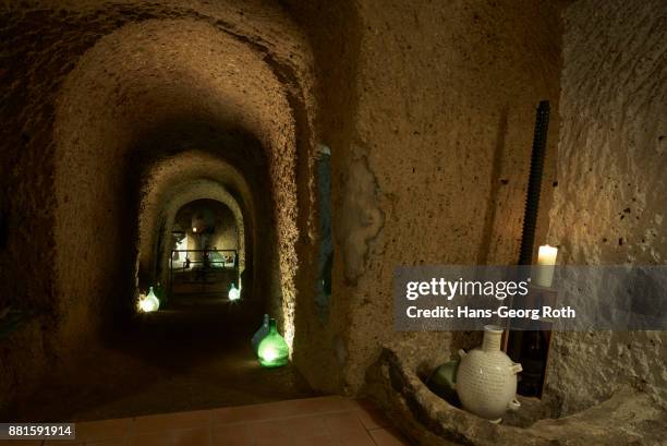 rock passage and room in the slow food restaurant "en osteria l'ottava rima" - enroth stock pictures, royalty-free photos & images