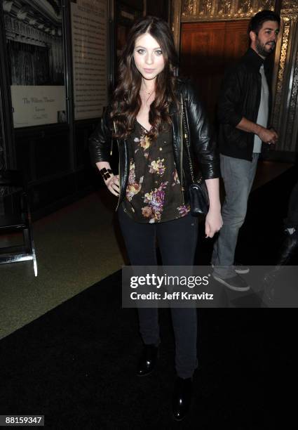 Actress Michelle Trachtenberg arrives at the launch of "DJ Hero" hosted by ActiVision held at The Wiltern on June 1, 2009 in Los Angeles, California.