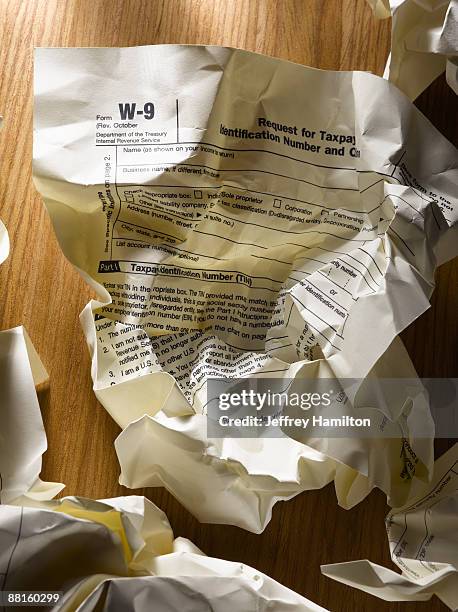 Crumpled Form Crumpled Tax Form Photos and Premium High Res Pictures - Getty Images