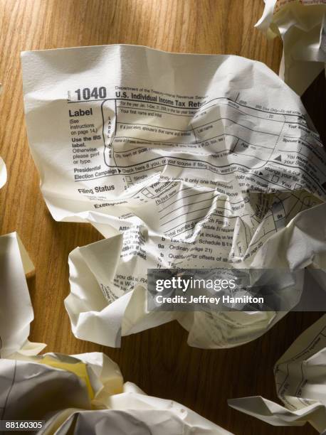 Crumpled Form Crumpled Tax Form Photos and Premium High Res Pictures - Getty Images