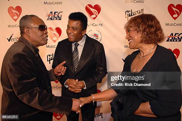 Sam Moore, Charley Pride and Rozene Pride