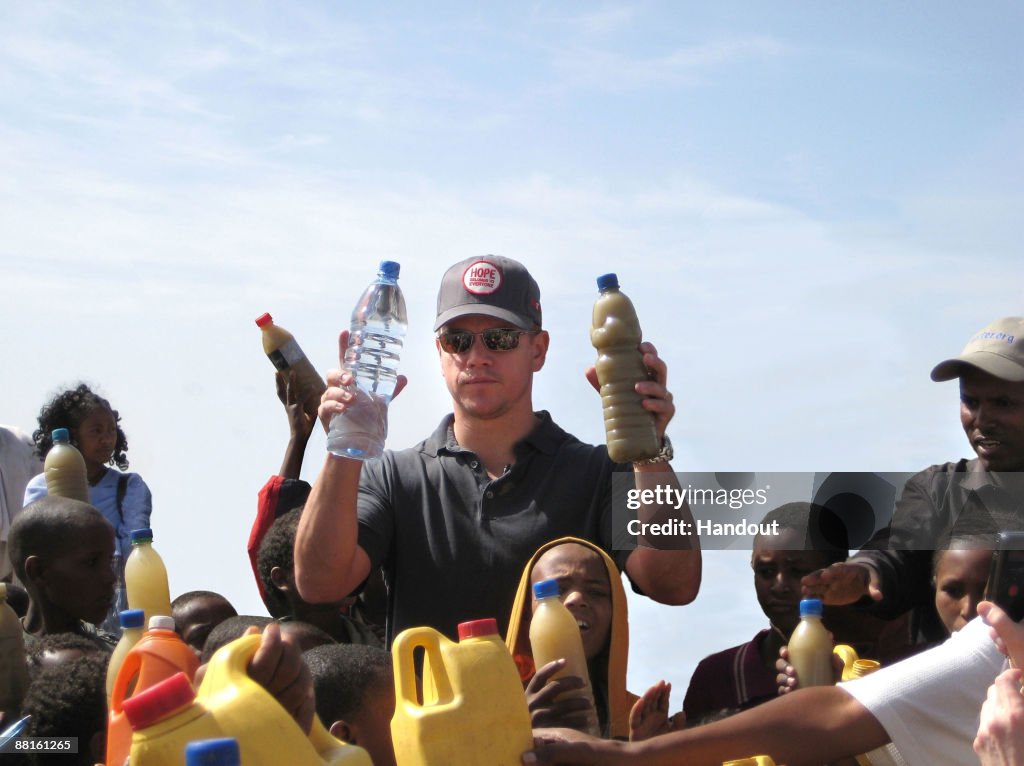 Matt Damon Visits A Well Outside Mekele, Ethiopia