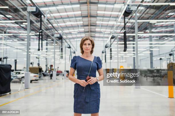 portret van een vrouwelijke ceo - industry innovation stockfoto's en -beelden