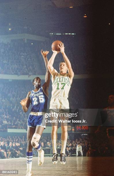 Finals: Boston Celtics John Havlicek in action, shot vs Los Angeles Lakers. Boston, MA 4/17/1966--4/19/1966 CREDIT: Walter Iooss Jr.