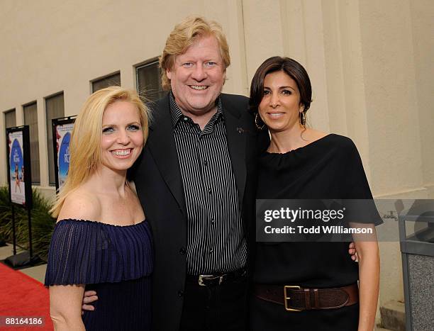 Producer Michelle Chydzik, director Donald Petrie and producer Nathalie Marciano arrive at the Los Angeles premiere of ""My Life In Ruins" at the...