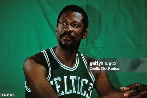 Bill Russell of the Boston Celtics poses for a portrait in 1969 at the Boston Garden in Boston, Massachusetts. NOTE TO USER: User expressly...