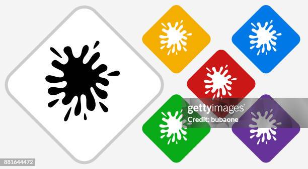 paint splash color diamond vector icon - paintball splash stock illustrations