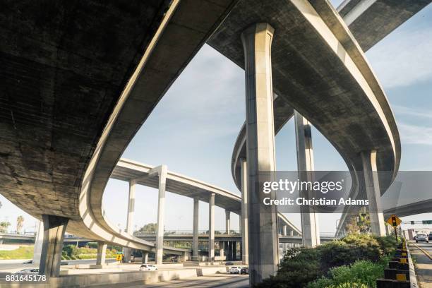 los angeles flyover - overpass stock pictures, royalty-free photos & images