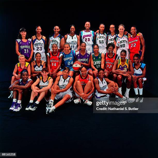 Top Row: Ticha Penicheiro, Chamique Holdsclaw, Kym Hampton, Taj McWilliams, Vicky Bullett, Vickie Johnson, Teresa Weatherspoon, Rebecca Lobo,...