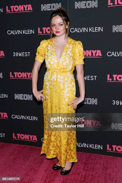 Emily Meade attends a screening of "I, Tonya" at Village East Cinema on November 28, 2017 in New York City.