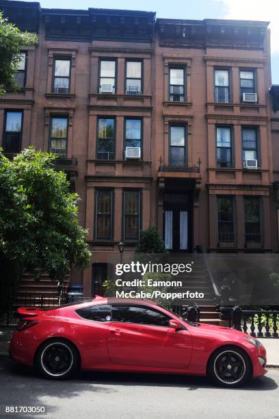 General view of a Brownstone building in Brooklyn, New York, 24th February 2013.