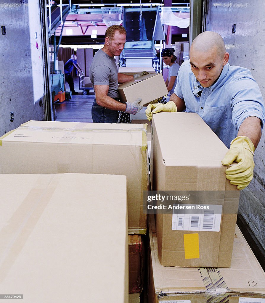 Workers with boxes