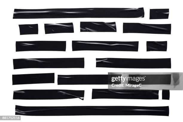 black duct tape stripes - tape stock-fotos und bilder