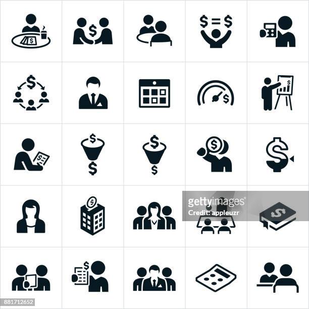 accounting icons - paycheck stock illustrations