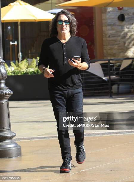 Musician Paul Stanley is seen on November 28, 2017 in Los Angeles, CA.