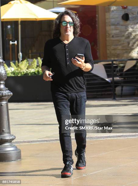 Musician Paul Stanley is seen on November 28, 2017 in Los Angeles, CA.