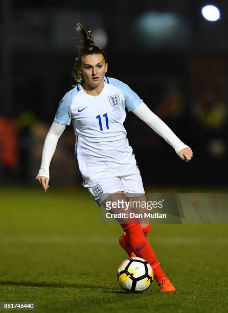 Melissa Lawley of England controls the ball during the FIFA Women's World Cup Qualifier between England and Kazakhstan at Weston Homes Community...