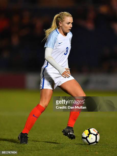 Alex Greenwood of England controls the ball during the FIFA Women's World Cup Qualifier between England and Kazakhstan at Weston Homes Community...