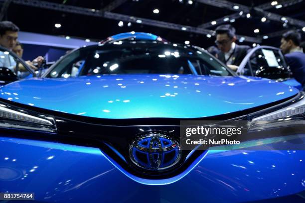 Toyota C-HR car on display during The 34th Thailand International Motor Expo 2017 at Muang Thong Thani in Bangkok, Thailand. 29 November 2017