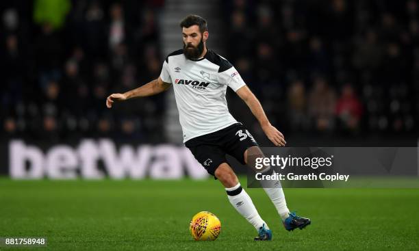 Joe Ledley of Derby during the Sky Bet Championship match between Derby County and Ipswich Town at iPro Stadium on November 28, 2017 in Derby,...