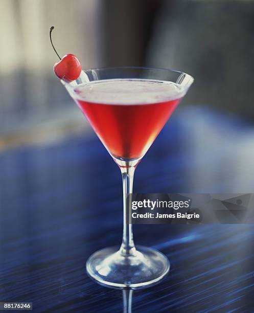 martini with cherry - bing cherry stock pictures, royalty-free photos & images