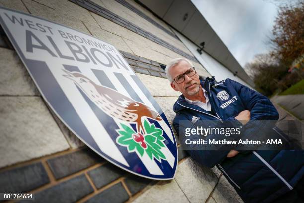 West Bromwich Albion unveil new manager Alan Pardew on November 29, 2017 in West Bromwich, England.