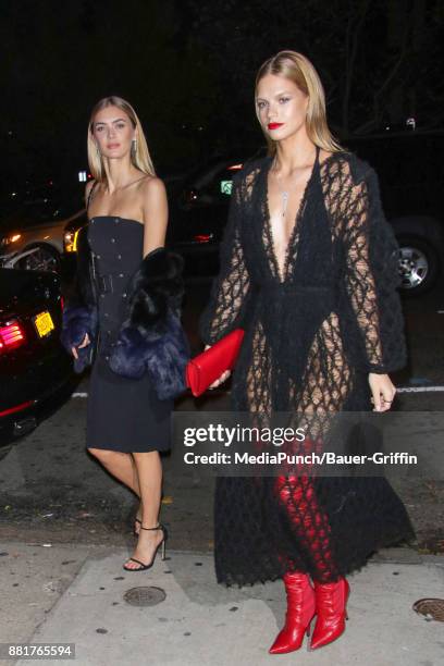 Megan Williams and Nadine Leopold are seen on November 28, 2017 in New York City.