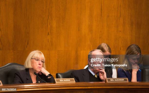 Senator Patty Murray and Chairman Lamar Alexander attends full committee hearing on the nomination of Alex Michael Azar II to be Health and Human...