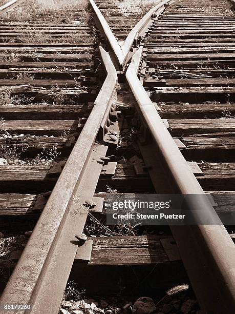 Two Train Tracks Merging 179 Merging Railroad Tracks Stock Photos, High-Res Pictures, and Images ...