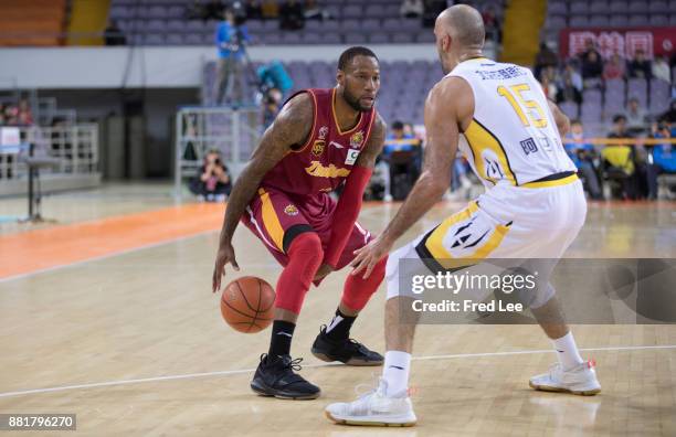 Sonny Weems ££13 of ZJJN in action during the 2017/2018 CBA League match between Beijing Beikong Fly Dragons and ZJJN at Beijing Olympic Sports...