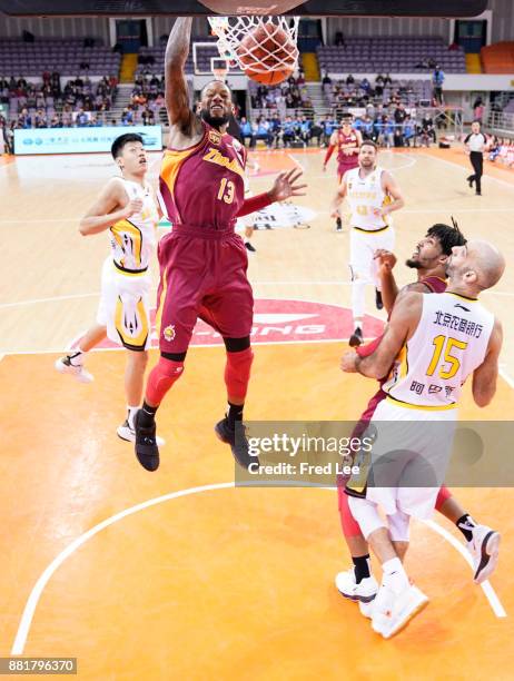 Sonny Weems ££13 of ZJJN in action during the 2017/2018 CBA League match between Beijing Beikong Fly Dragons and ZJJN at Beijing Olympic Sports...