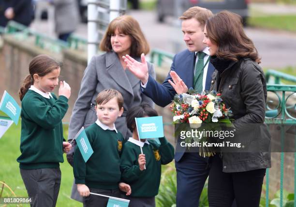 Catherine, Duchess of Cambridge visits the Robin Hood Primary and Nursery School to celebrate ten years of The Royal Horticultural Society campaign...