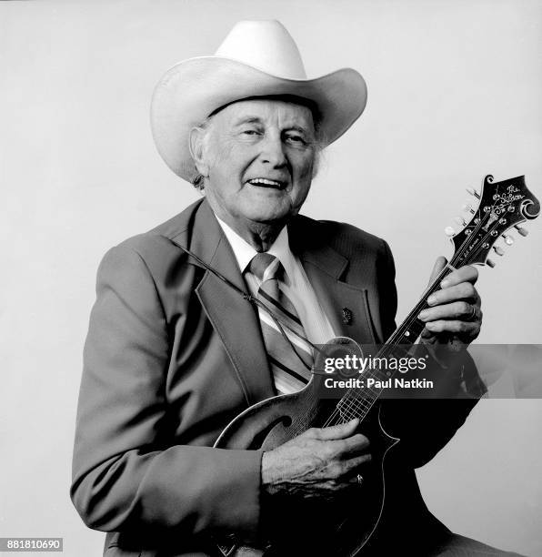 Bill Monroe at the Old Town School of Folk Music in Chicago, Illinois, September 30, 1987.